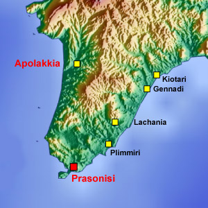 Rhodes map Apolakkia