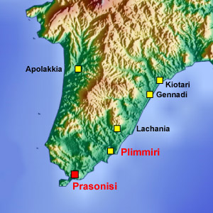 Rhodos Karte Plimmiri