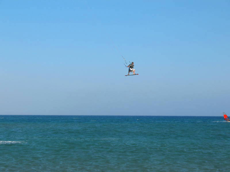 Prasonisi flat water kitesurfing