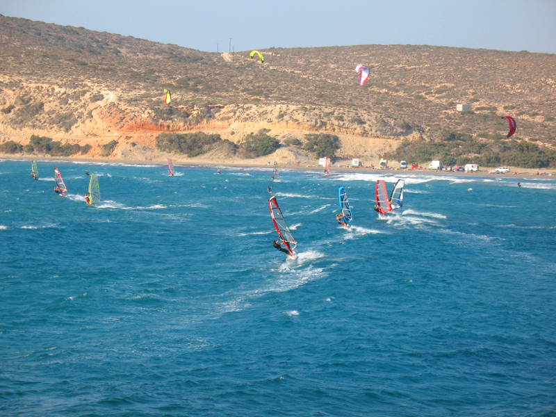 Prasonisi windsurfing wave spot